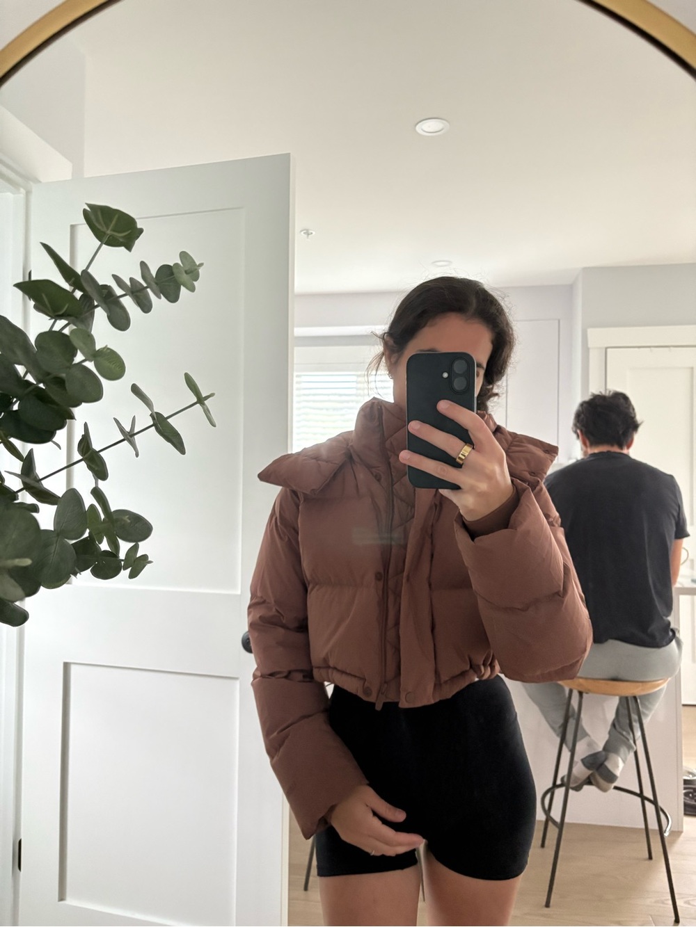 Lululemon cropped wunder puffer size 4